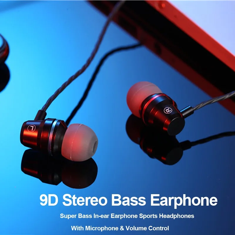 PTM Bass In Ear наушники стерео спортивные с микрофоном игровая гарнитура для