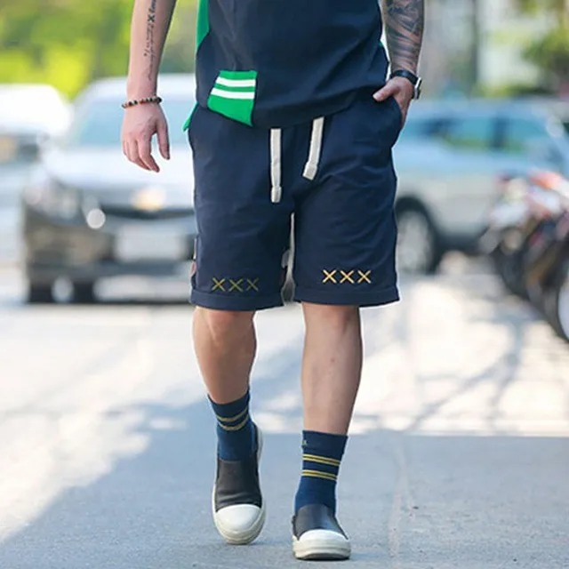 

Free shipping men plus size big casual shorts cotton knee-length Elastic waist short trousers extra large men's clothing 2xl-8xl