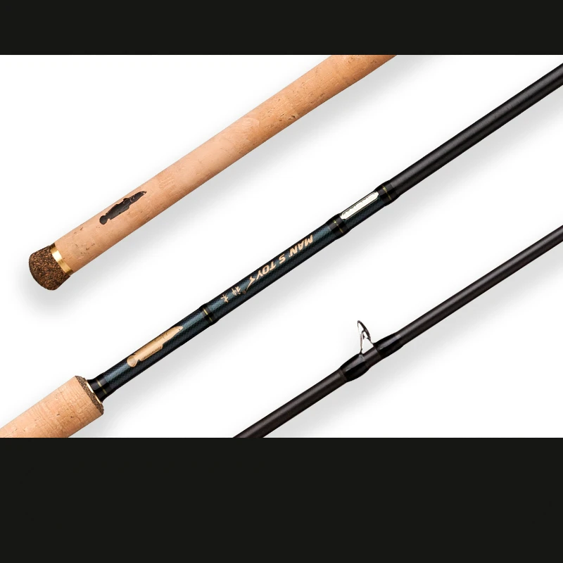 Светильник, жесткая удочка для рыбалки, высокоуглеродное волокно, удочка для рыбалки, 2,28 м, пробковая деревянная рукоятка, рок, морской поток, мощная ручная удочка