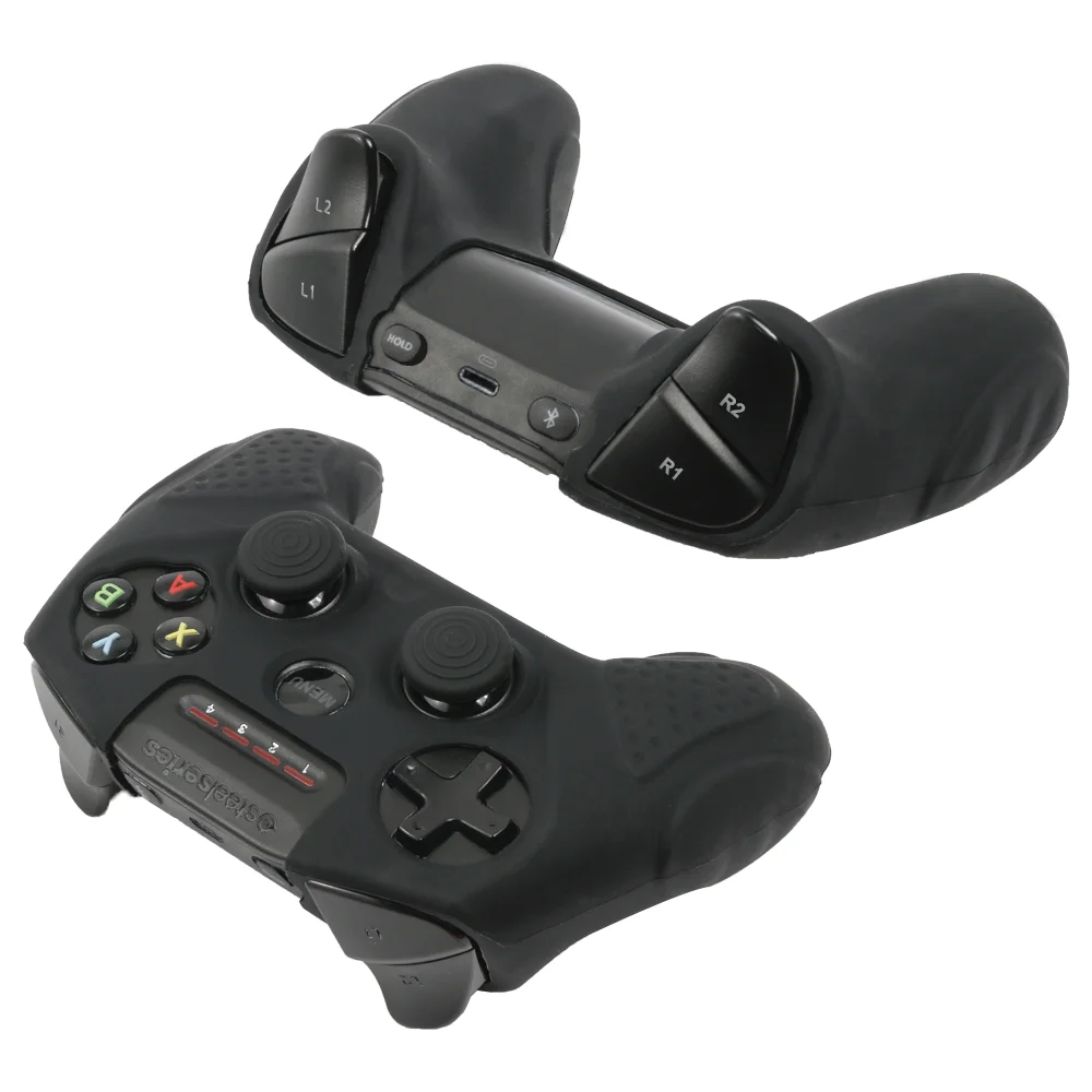 CHINFAI силиконовый чехол без запаха для SteelSeries Nimbus беспроводной контроллер против скольжения кожи для SteelSeries Nimbus с захватами для большого пальца
