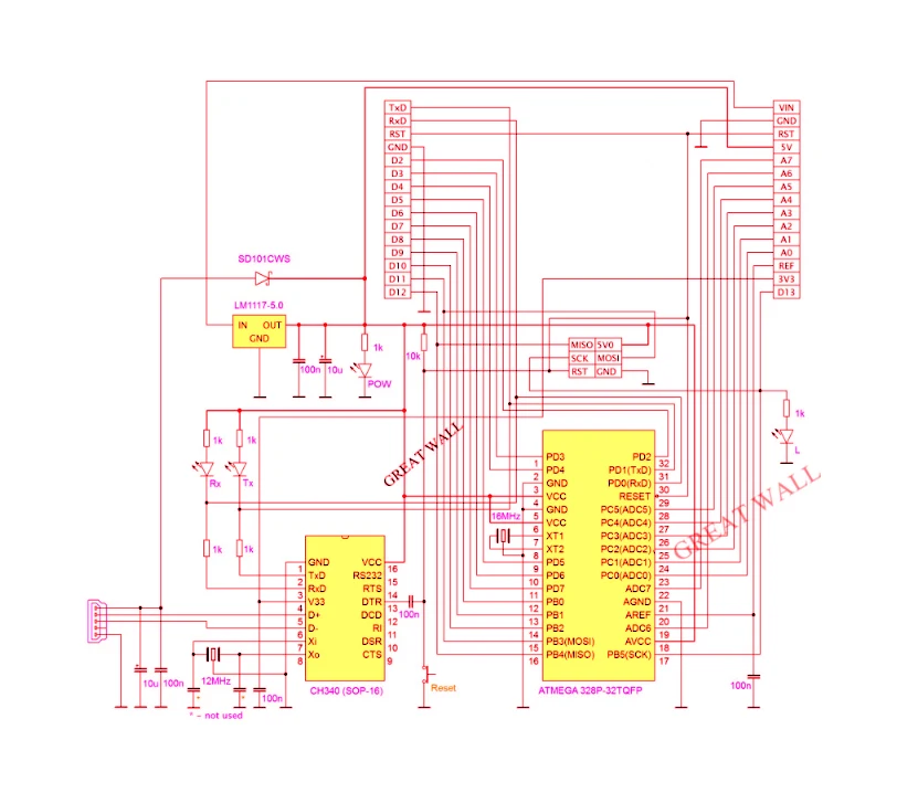 Новый мини usb Nano V3.0 ATmega328P CH340G модуль макетной платы контроллера 328P 3 0 Для arduino Diy