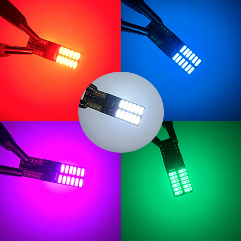 RXZ 10 шт. W5W светодиодный без ошибок 4014 24SMD T10 светодисветодиодный для фотоэлементов