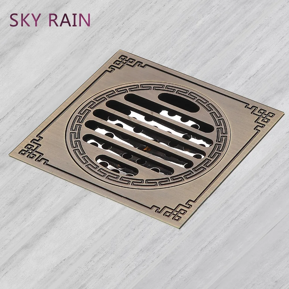 SKY RAIN ванная комната слив 10 дюймов квадратный Классический Латунный идеальный