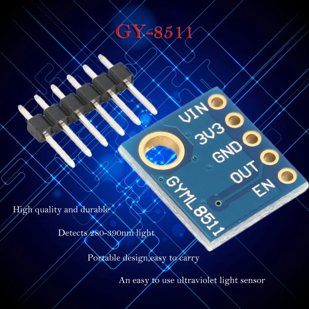 GY-8511 модуль ультрафиолетового датчика УФ детектор аналоговый выход GYML8511 UVB Breakout