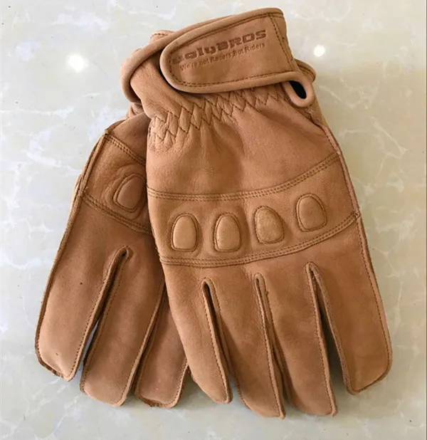 

Fashion retro fleece warm leather motorcycle gloves Moto locomotive Unisex gloves Motorcycle outdoor riding gloves SIZE: S-2XL