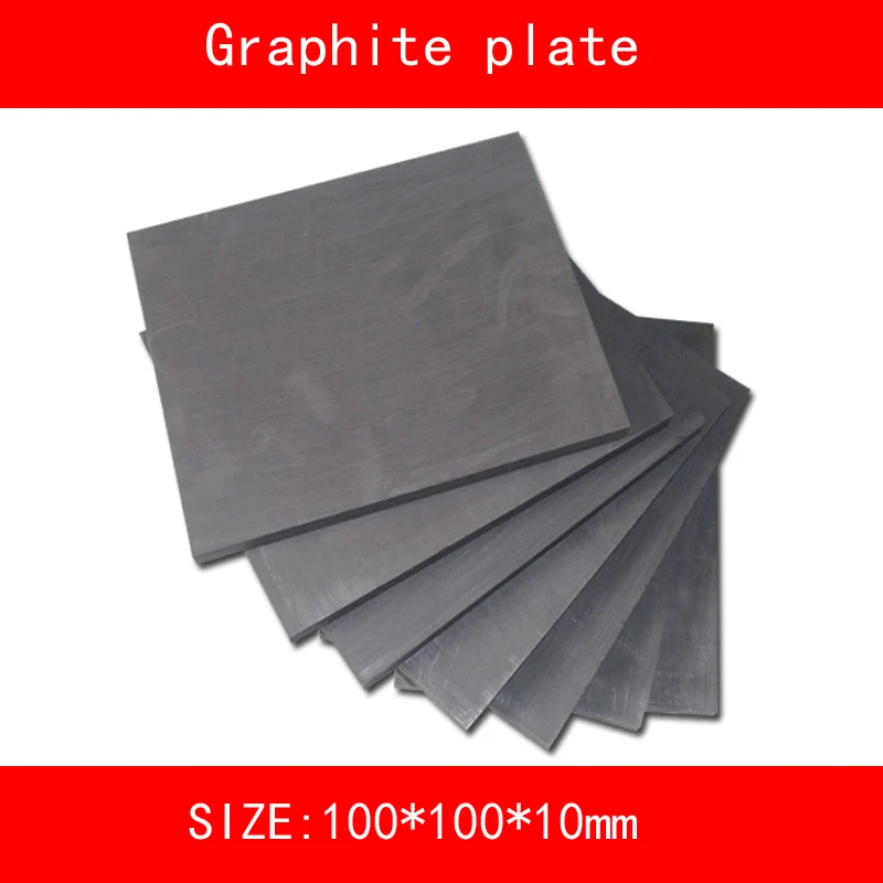 

size:length*width*thickness 100mm*100mm*10mm 99.99% high Pure Graphite Electrode Rectangle block plate