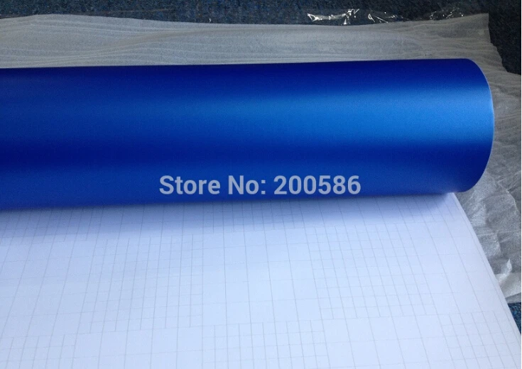 Матовая виниловая пленка жемчужного синего цвета автомобильная без пузырьков