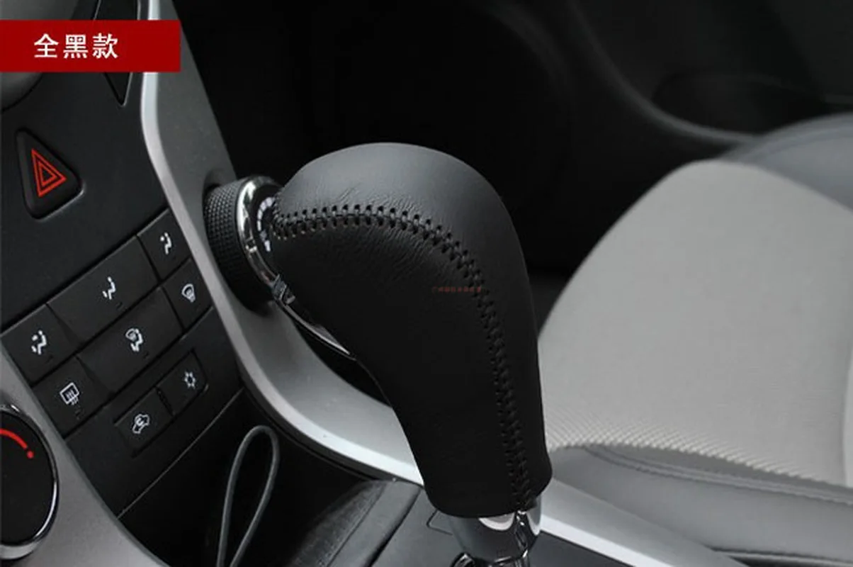 Черный чехол для рычага переключения передач из натуральной кожи Chevrolet Cruze Captiva 2013