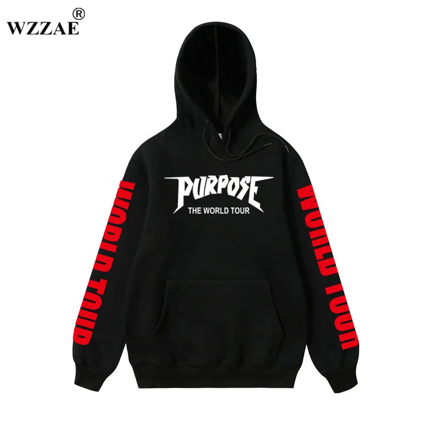 2018 Purpose Tour толстовки для мужчин Джастин Бибер Hop Hoodie Kanye Streetwear брендовые Swag Tyga
