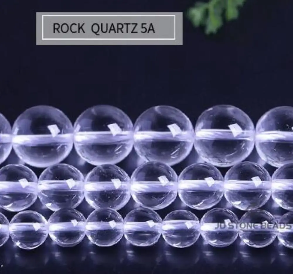 rock quartz5A Натуральный белый кристалл браслет с бисером ручной работы ожерелье аксессуар Подарки Высокое качество каменистый кварц драгоценный камень для изготовления ювелирных изделий - Цвет: rock quartz5A