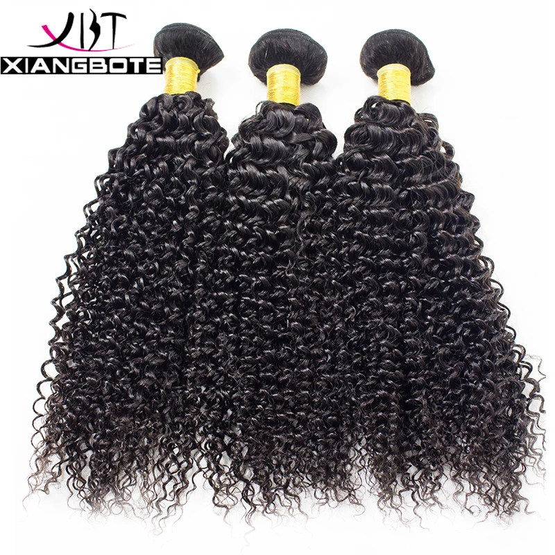 Бразильский Вьющиеся Волосы С Закрытием 3 Связки 7А Бразильского Виргинские