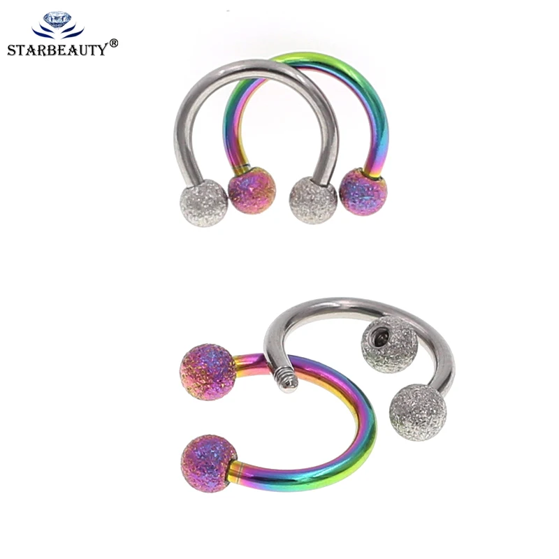 Starbeauty 2 шт. смешанные цвета 16 г калибр 3 мм 316L пирсинг из хирургической стали