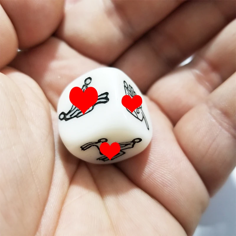 1 шт. сексуальные игральные кости для пар 20 ММ белое положение экшн #20 игра