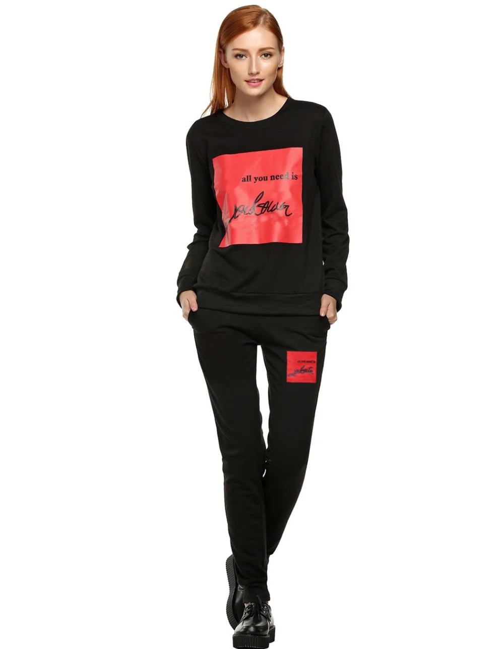 Одежда спортивная 2 шт. Женщины Бренд Спортивный Костюм Толстовка И Брюки