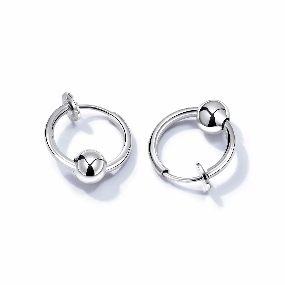 Мужские серьги из нержавеющей стали серебряные белые кольца новый дизайн панк