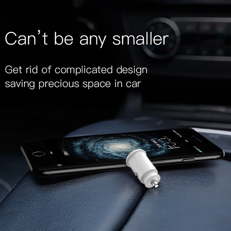 Автомобильное зарядное устройство Mini Dual usb автомобильное для стайлинга
