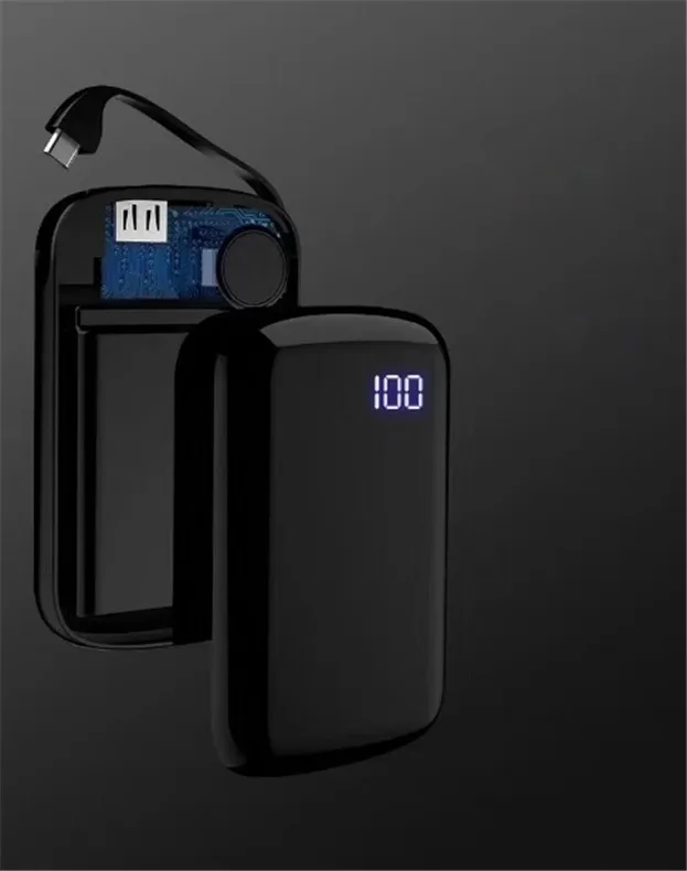 Для Xiao Mi 20000mah внешний аккумулятор съемный кабель Внешняя батарея мини Ультра