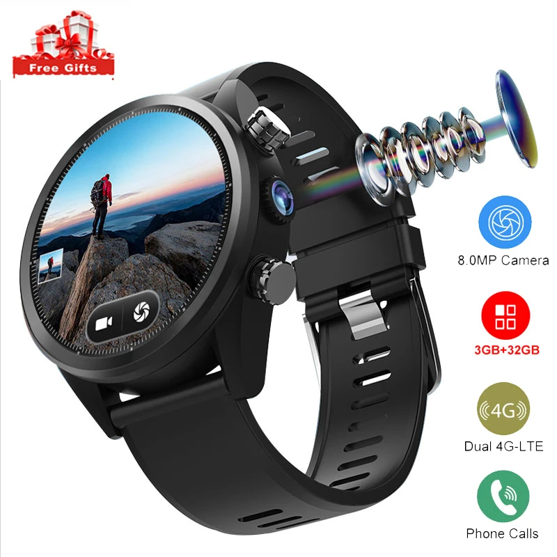 Смарт часы Kospet Hope GPS 4G LTE 3 Гб + 32 ГБ телефонные камера 800MP Bluetooth Ip67 водонепроницаемый
