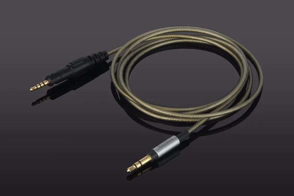 Замена обновления посеребренный аудио кабель для аудиотехника ATH M50x M40x M70x M60x 3