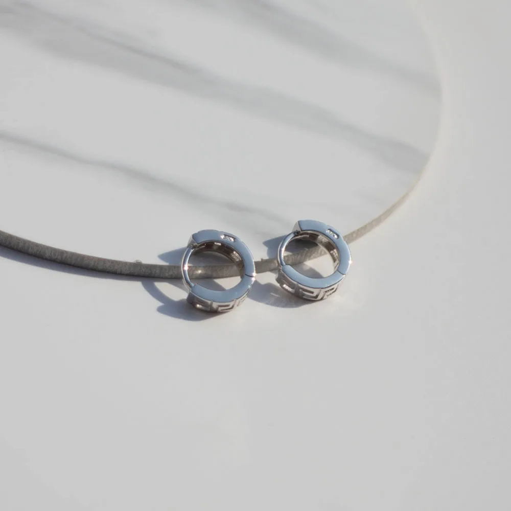 Серьги из стерлингового серебра 925 пробы, модные кольца для ушей, Пряжка для ушей, Ретро стиль, для мужчин, женщин, девушек, серебряные серьги, ювелирное изделие