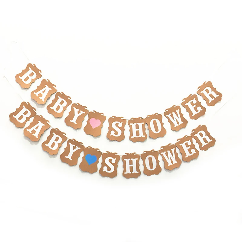 10 м розовое/синее сердце для детского душа бумажные баннеры Декор это флаги