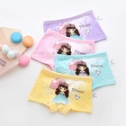 4 шт.Лот, Детские хлопковые трусы с мультяшным принтом