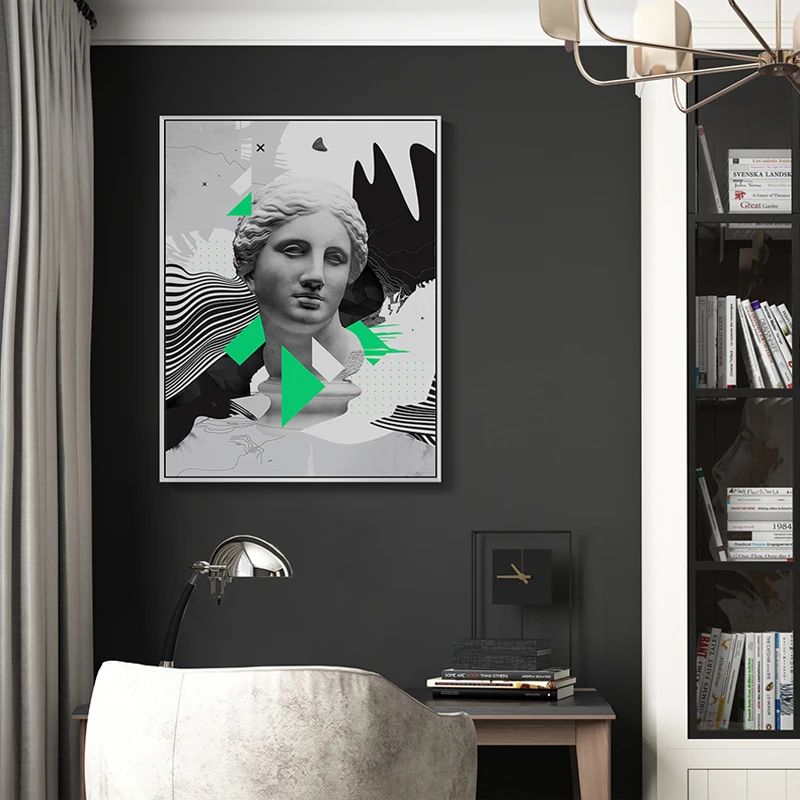 

Modern Canvas Painting Portrait Decoration Poster and Print Living Room Bedroom Abstract Wall Art Picture Gypsum Home Decor