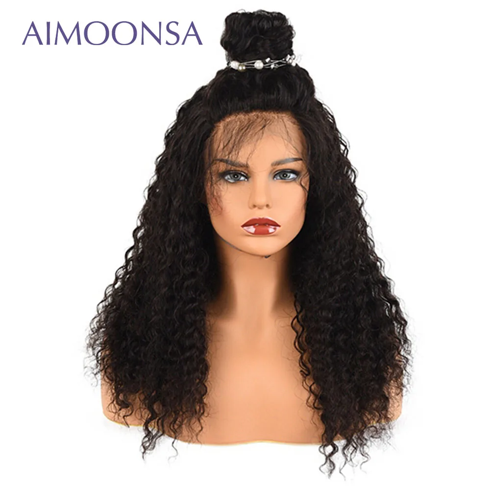 

180 Density Transparent Lace Natural Remy Hair Remy Brazilian Curly Wigs Full Lace Wig Pre Plucked With Baby Hair Glueless Wigs