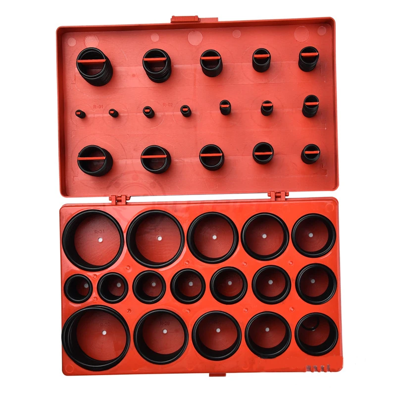 419PCS seal set 419 шт. резиновое уплотнительное кольцо комплект уплотнительная прокладка универсальная Резина уплотнительное кольцо Ассортимент Набор R01-R32 гаража общие сантехники механика мастерской - Цвет: 419PCS seal set