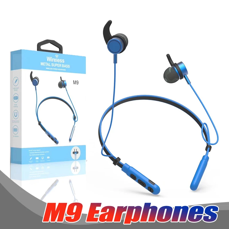 20 шт./лот Новинка M9 Bluetooth наушники стерео Беспроводной Спорт Бег с микрофоном