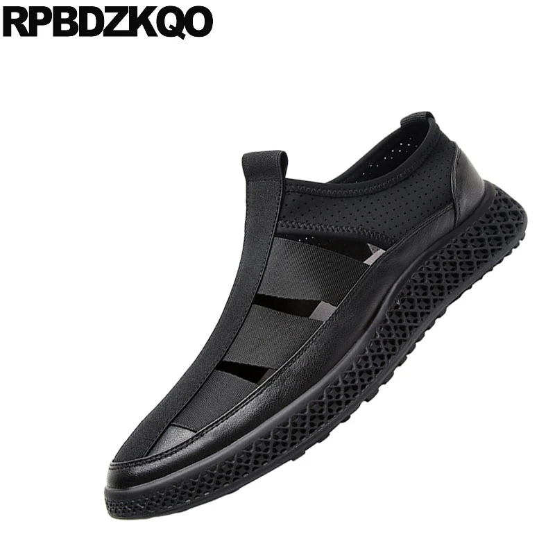 обувь ремень роскошь воздухопроницаемый Римский черный кроссовки спорт