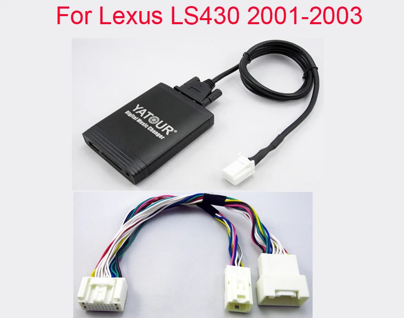 Yatour для Toyota Lexus LS430 2001-2006 с YT-TOY20 20 шпильки адаптер кабель стерео для автомобиля с USB/SD/MP3 Bluetooth адаптер 6+ 6 pin-код