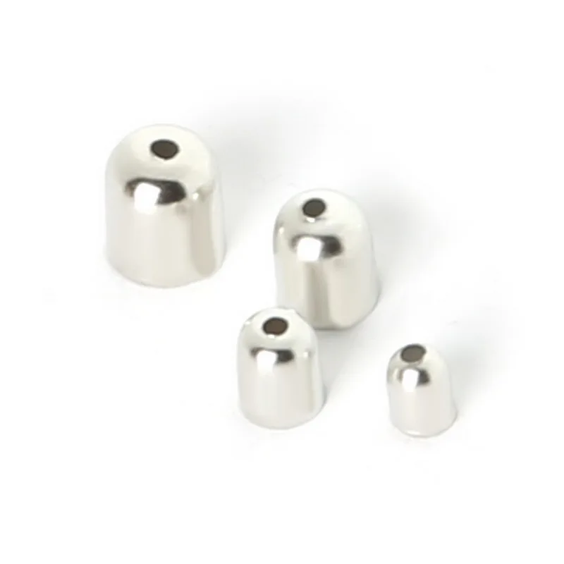 

Beadia fitting 3mm 4mm 5mm 6mm size Rhodium Tone Blunt Necklace End Tip Bead Caps jewelry findings