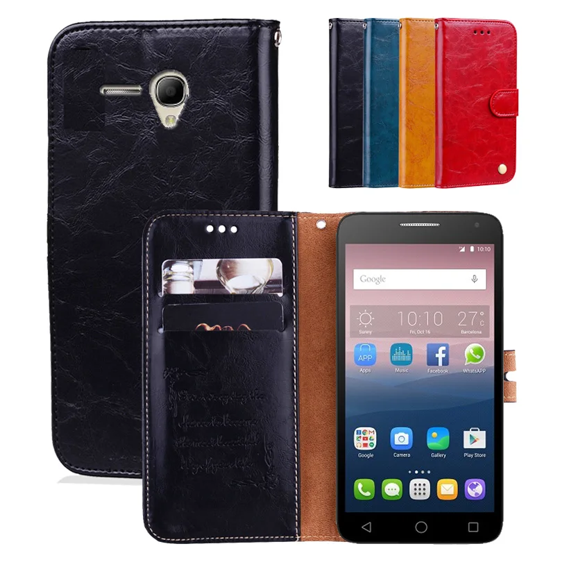 Для Alcatel 5054X 5054D POP3 5 'ɴG чехол с откидной крышкой кожаный чехол-кошелек для