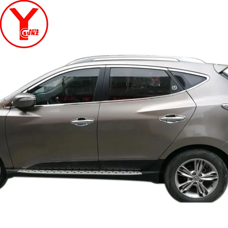 2009 2016 полоски для отделки окон автомобиля из нержавеющей стали hyundai ix35 аксессуары