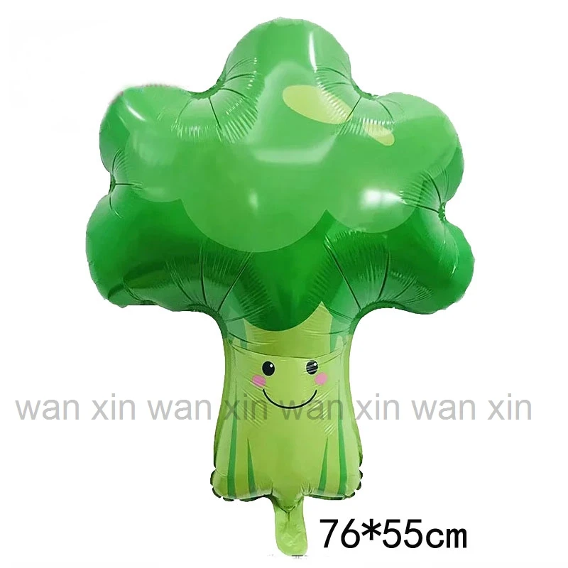 2pc broccoli Новые стильные воздушные шары из фольги для еды, Необычные воздушные шары из гамбургера, поп-кукурузы, Пончика, гелиевые шары, детские игрушки, украшения на день рождения, вечерние воздушные шары - Цвет: 2pc broccoli