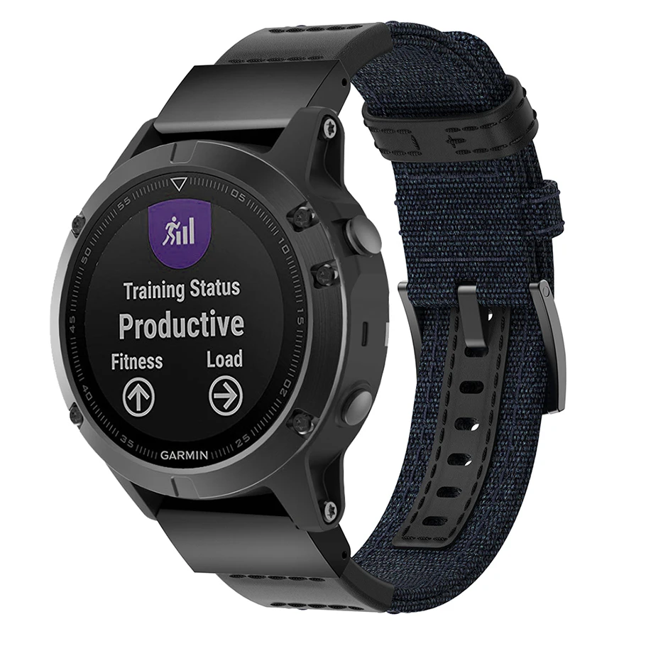 Нейлоновый ремешок для часов Garmin Fenix 5/5 Plus/Forerunner 935/Instinct 22 мм 26 нейлоновый дышащий