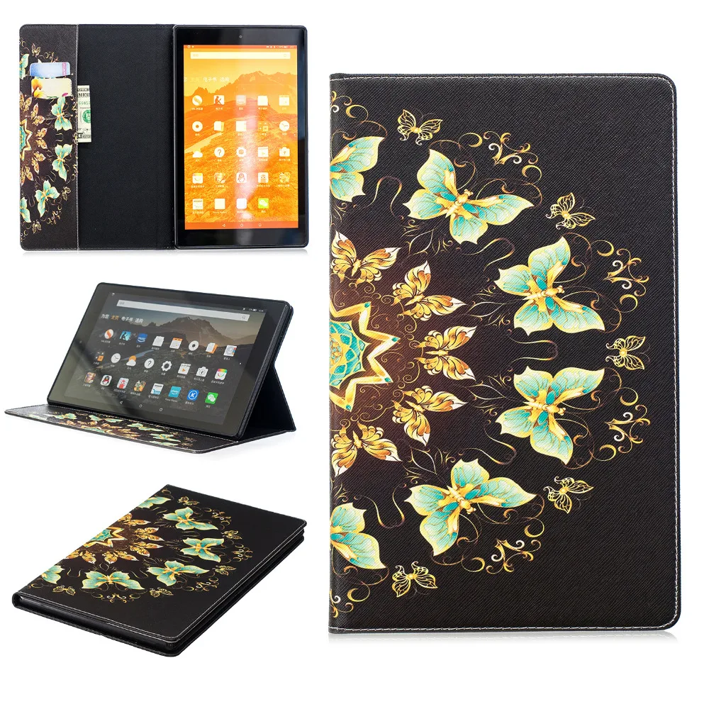 Чехол для Amazon Kindle Fire HD10 2017 Магнитный смарт чехол НОВЫЙ HD 10 планшет с Alexa 1 &quot+