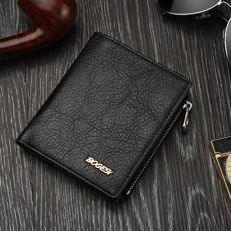 Мужской кошелек модный 2019 мужской с отделением для монет на молнии маленькие