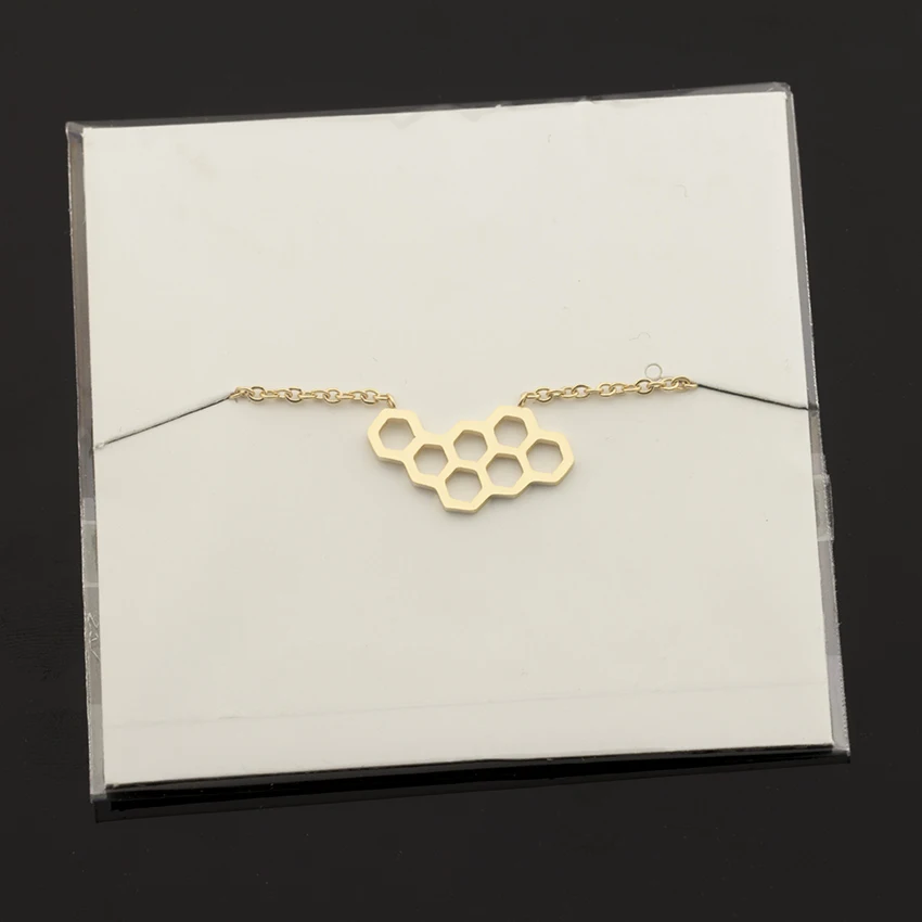

10pcs Gold Color Delicate Honeycomb Bracelet For Women Charm Jewelry Stainless Steel Chain Geometric Bracelets & Bangles