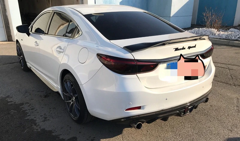 Используется для нового Mazda 6 спойлер Atenza 15 16 17 18 19 лет глянцевое углеродное волокно/FRP заднее крыло R стиль спойлер, аксессуары