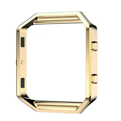 gold Чехол с хохлатой рамкой для Fitbit Blaze, Сменный Чехол из нержавеющей стали для отслеживания активности, аксессуары для умных часов - Цвет: gold