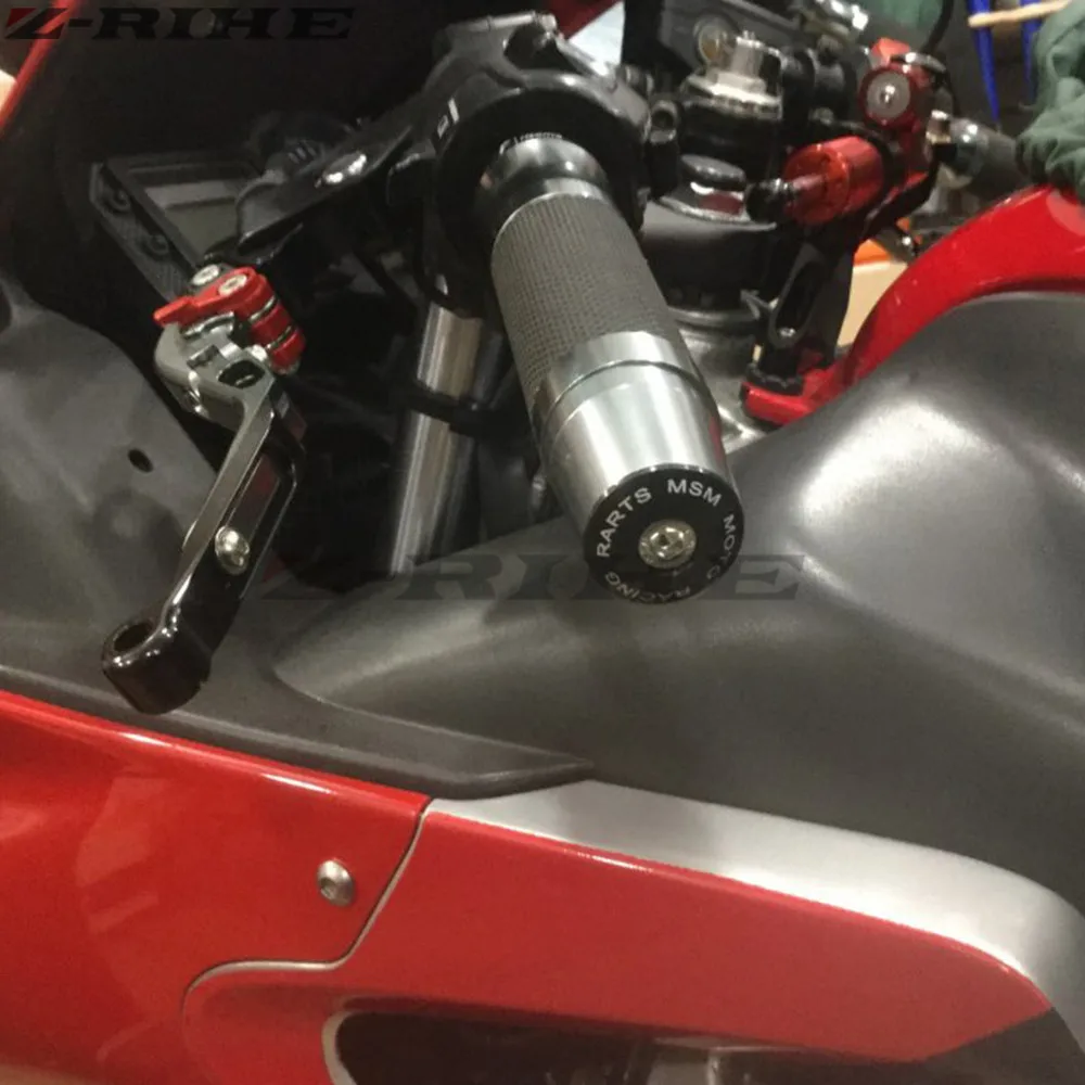 22 мм CNC алюминиевый руль мотоцикла ручки концы бар руля крышки для Kawasaki z800 Z900 honda