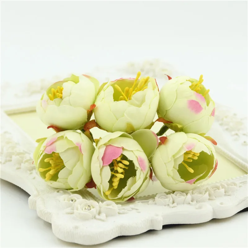 30 шт./лот 3 см искусственные цветы имитация бутонов маленькие шелковые тканевые