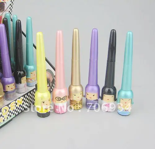 Подводка-карандаш Жидкая для глаз набор из 24 толстых черных водостойких подводки