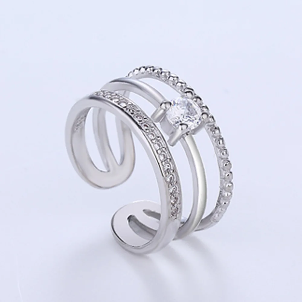 Новинка 2017 года! модное женское трехъярусное кольцо из стерлингового серебра 925