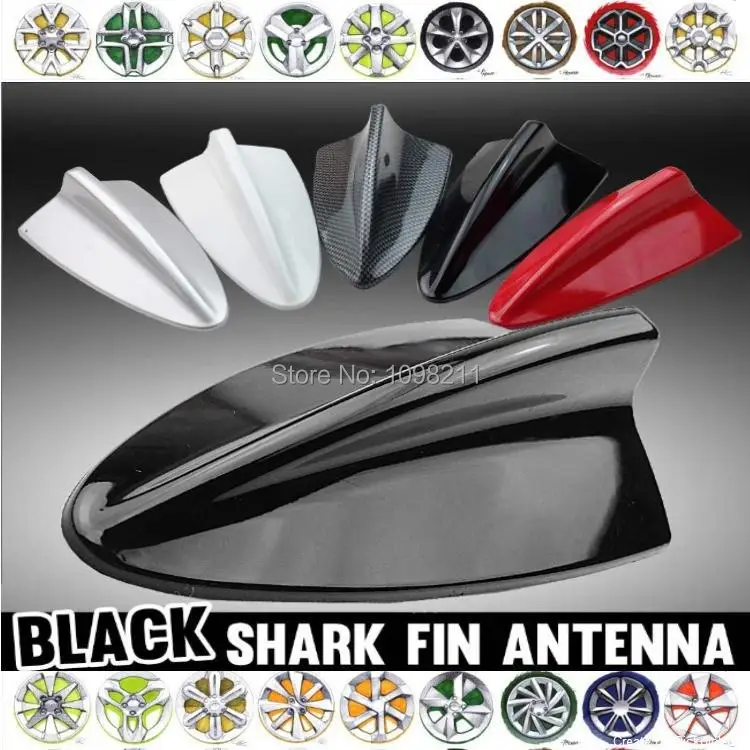 Черная пустышка Антенна плавник акулы Стиль Верхняя крыша внешняя украшение