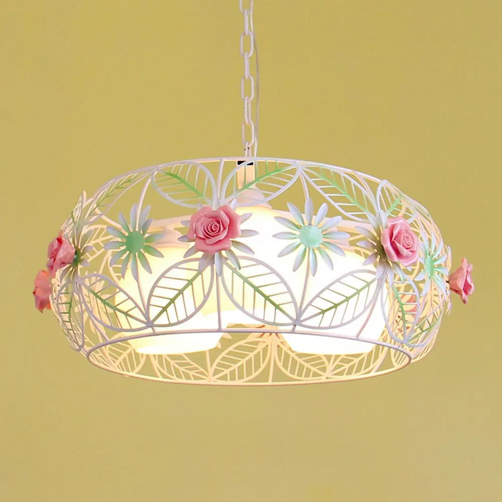 Деревенский Потолочный подвесной светильник для столовой металлическая клетка