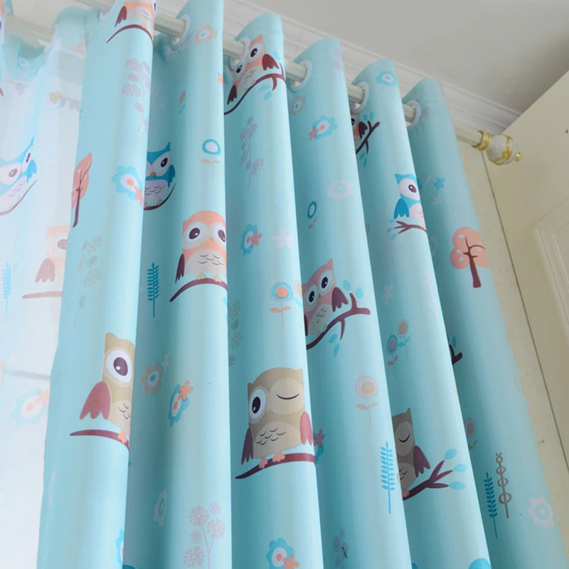 Занавеска для окна с рисунком совы плотная тканевая занавеска 40 | Дом и сад