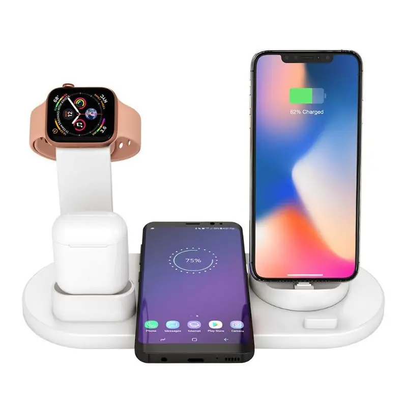 VODOOL 3 в 1 беспроводная зарядная док-станция для iPhone Airpods Apple Watch Поворотная Зарядная база для Android type-C IPhone